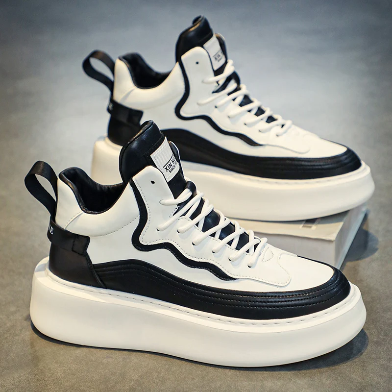 Bequeme Wintersportschuhe für Herren mit wasserdichter und rutschfester Lederoberfläche, Outdoor-Laufschuhe für Herren, verschleißfest