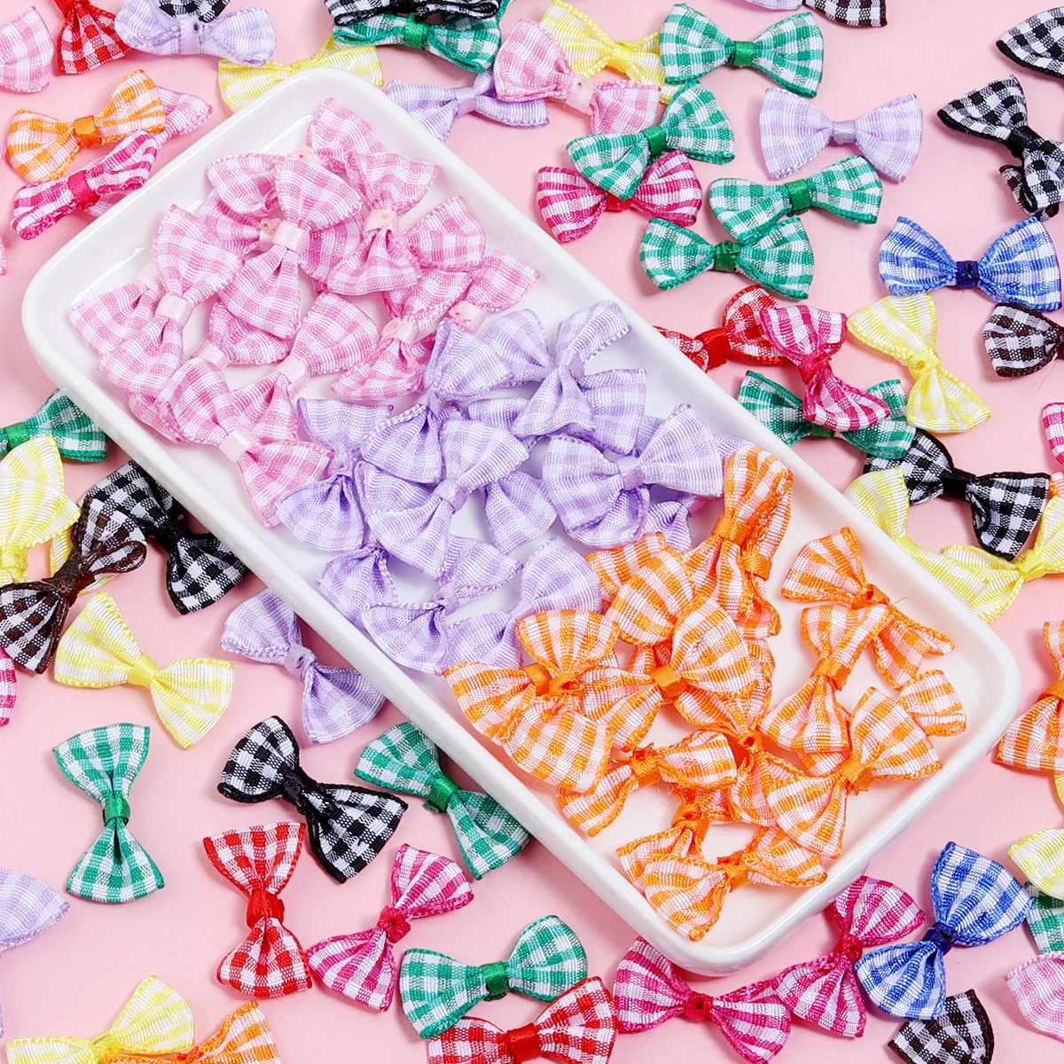 30 teile/los Schottischen Band Bögen Bunte Karierte Handgemachte Fliege Für Handgemachte Haarspange Dekoration DIY Handwerk Kleidung Party Deco
