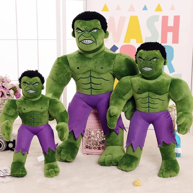 30/45/65cm Hulk Plush Toys The Avengers Cartoon Doll Soft Pillow Plushie Stuffed Toys for Children Gift Birthday Disney