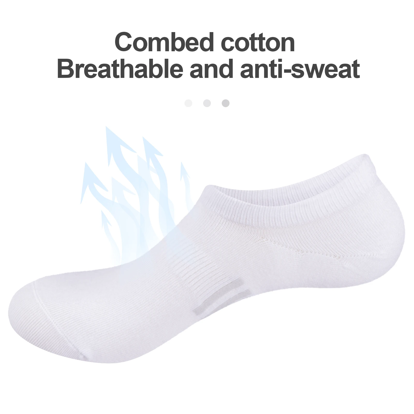YUEDGE No Show Socks for Men and Women 6 pairs Casual Cotton Socks Thin Low Cut Non Slip for  Sneakers Size 37-46 EU image 4