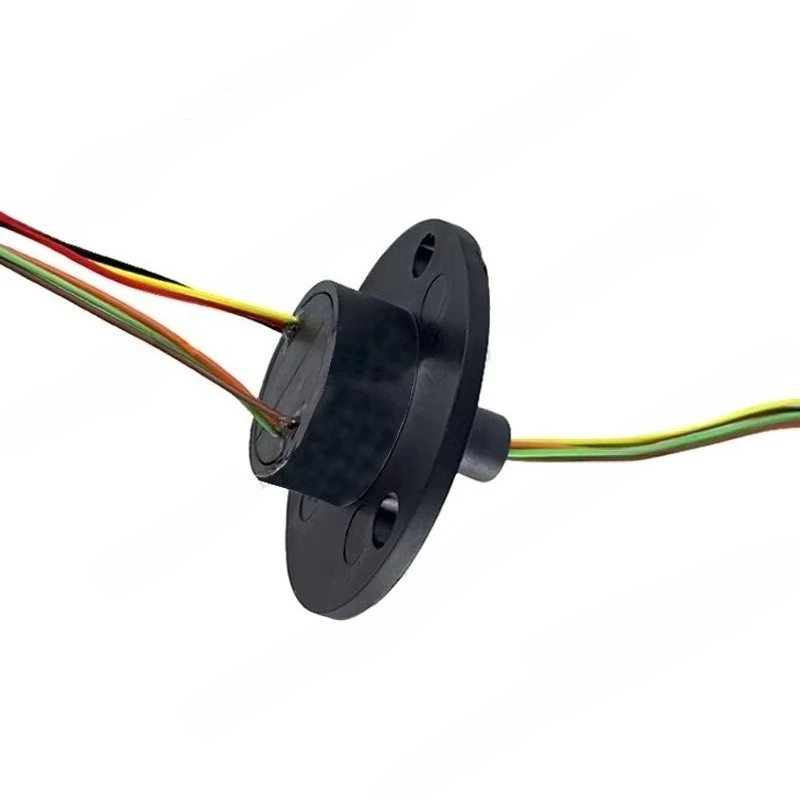 1PCS 2A/5A Low-Power Conductive Slip Ring Rotary Collector Ring w Flange 3/4/6/8/12/18/24CH Slipring for for Drone/Fishing Reel