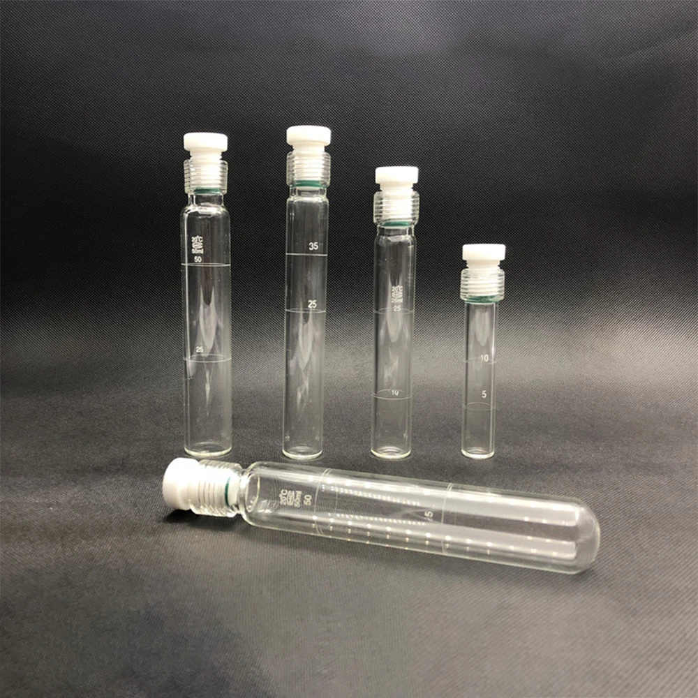 

1PCS 5/10/25/50/100ml glass total phosphorus total nitrogen screw colorimetric tube, screw glass pressure bottle for lab