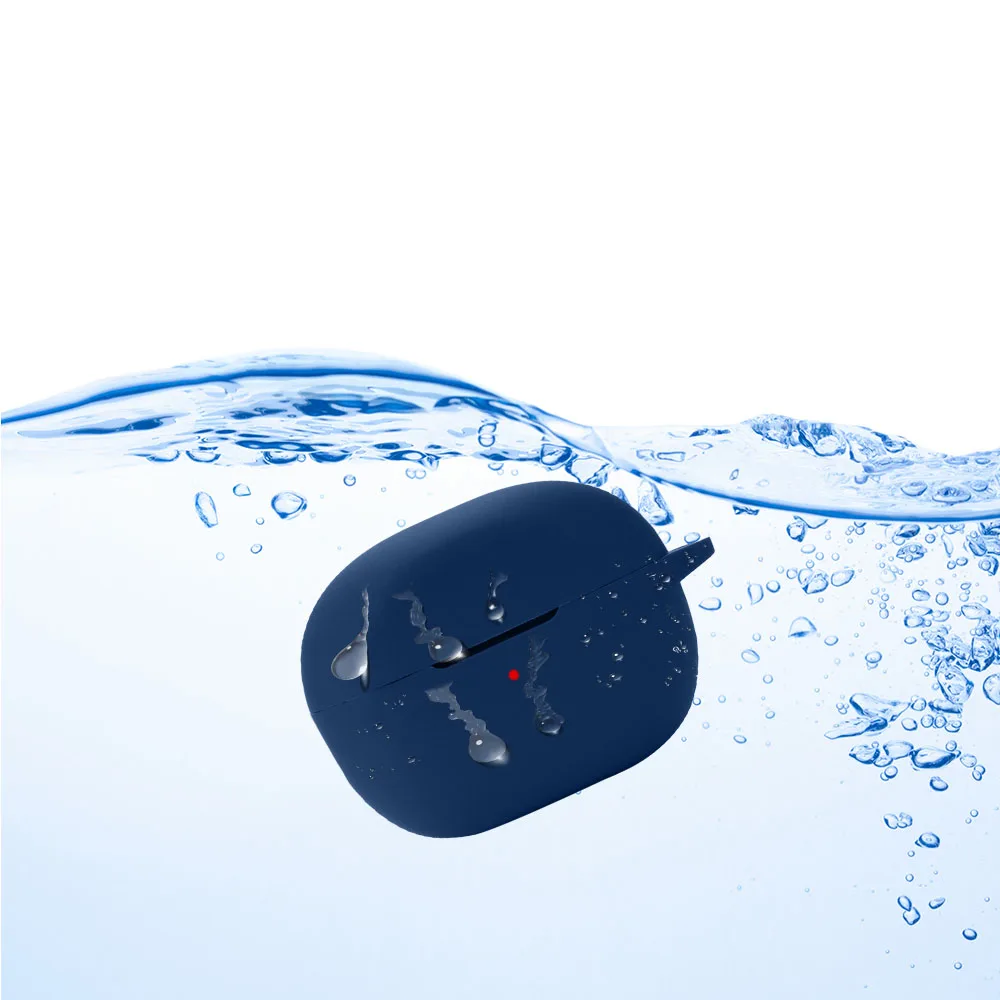 Funda de silicona para Soundcore Life Note 3i, carcasa de borde completo, protección a prueba de golpes, cubierta de auriculares con gancho, caja de auriculares