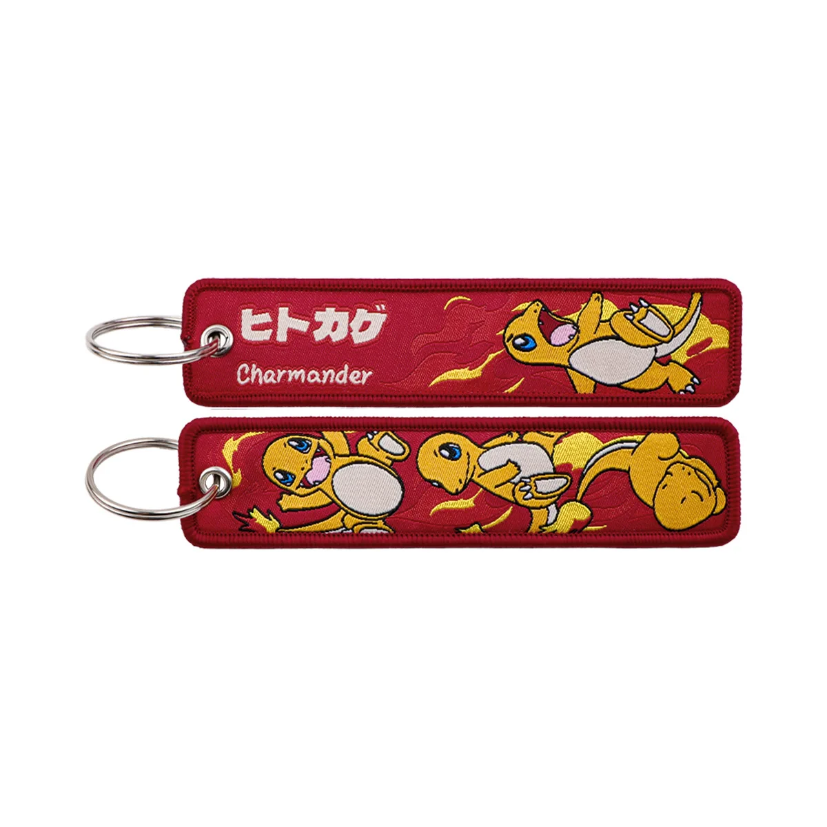 Pokemon Anime Stickerei Schlüsselanhänger Schlüsselband Jet-Tag für Autos Motorräder Rucksack Schlüsselring Anhänger Schmuck Anime Fan Zubehör
