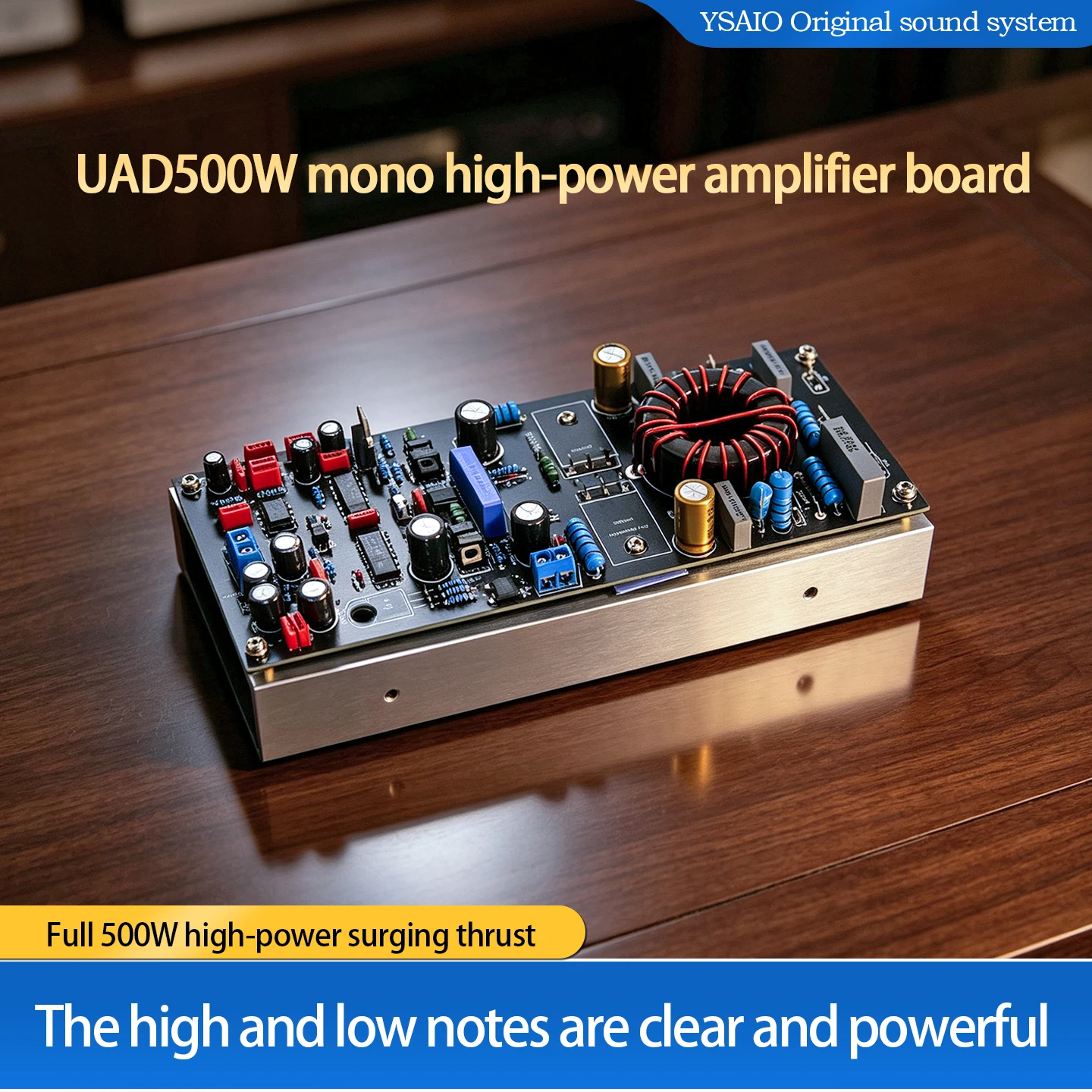 Uad500W High-Power Digital Amplifier Board Class D Mono Hifi Stage Audiophile-Grade High-Fidelity Finished Board view 2