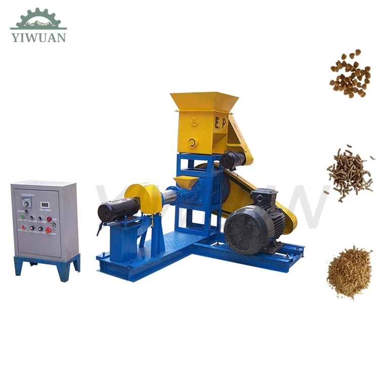 

Thailand Livestock Aquarian Soybean Meat Grain Homemade Pulverize Fish Feed Pellet Mill Line Extruded Machine