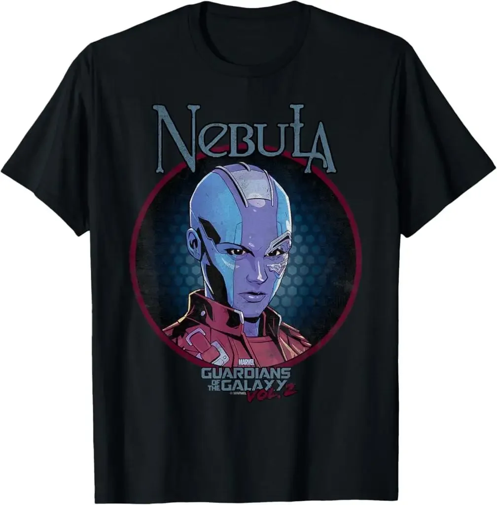 Camiseta con estampado de alienígenas de la Nebulosa de los Guardianes de la Galaxia de Marvel, algodón puro de alta calidad, estilo cómodo y casual