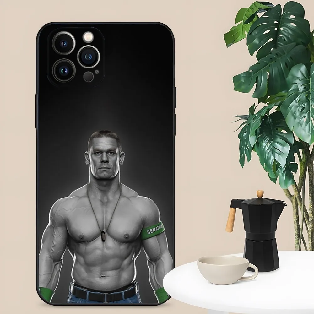 J-John C-Cena Phone Case For Apple iPhone 15,14,13,12,11,XS,XR,X,8,7,Pro,Max,Plus,mini Silicone Black Cover