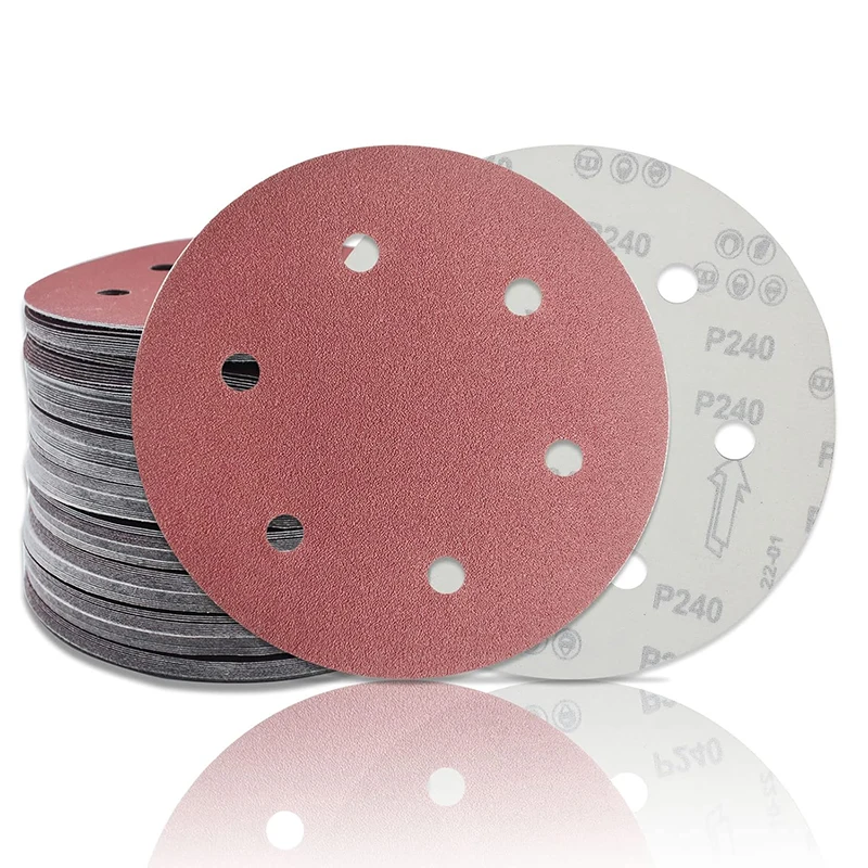 

10 pcs 9 Inch 6 Hole 225mm Sanding Discs Hook and Loop Adhesive Sandpaper for Random Orbital Sander 60-2000 Grit Abrasive Sheets