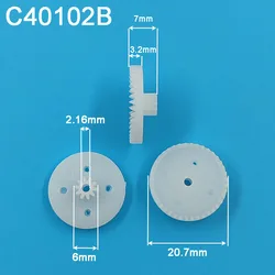 C40102B 0.5M Crown Gear Plastic Double Layer Plastic Steering Parts Uav Rc Toys Accessories 40 Teeth+10 Teeth 2mm Crown Pinion