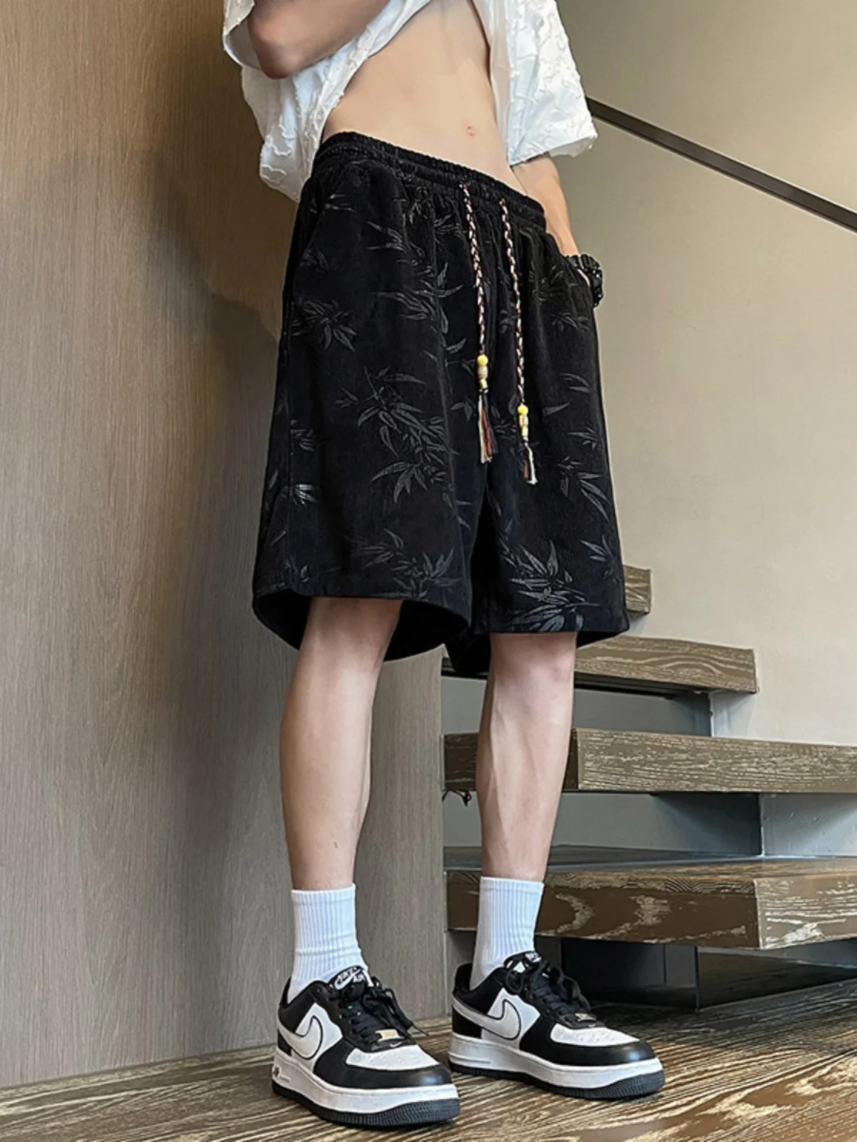 

Новые китайские мужские шорты с цветочным принтом, повседневные пляжные шорты свободного кроя, летние, модные, дышащие, удобные