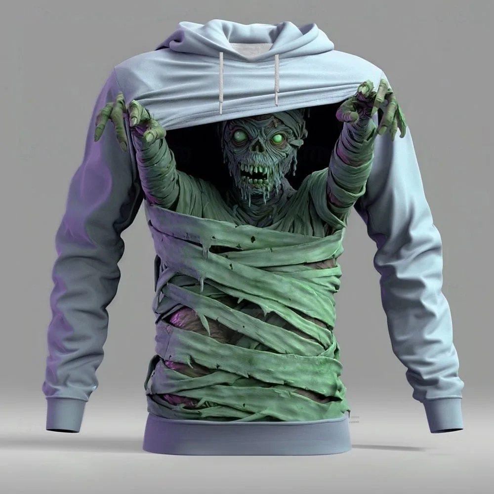 Men's Haha Expression Hoodies Sweatshirt Fashion Long Sleeve Crew Neck 3D Print Party Holiday Streetwear Drawstring Fall Hoodie