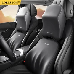 Car Lumbar Back Support Headrest Neck Pillow Memory Foam Lumbar Pillow Universal Soft Neck Pillows Cushion Car Supplies