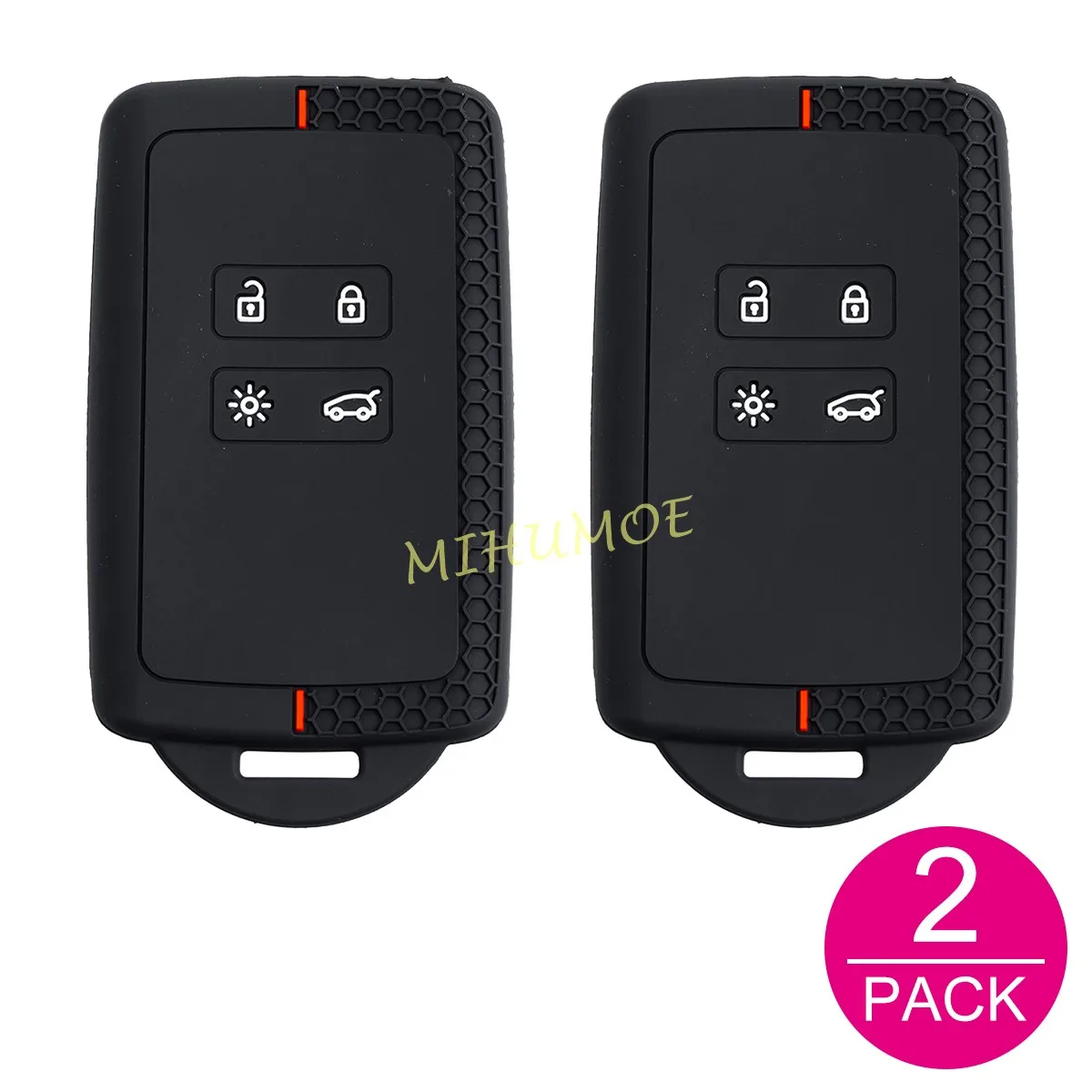 Siliconen Autosleutelhanger Ring Cover Case Voor Renault Clio Megane Koleos Captur Espace Arkana Kiger Austral Kadjar Talisman Scenic