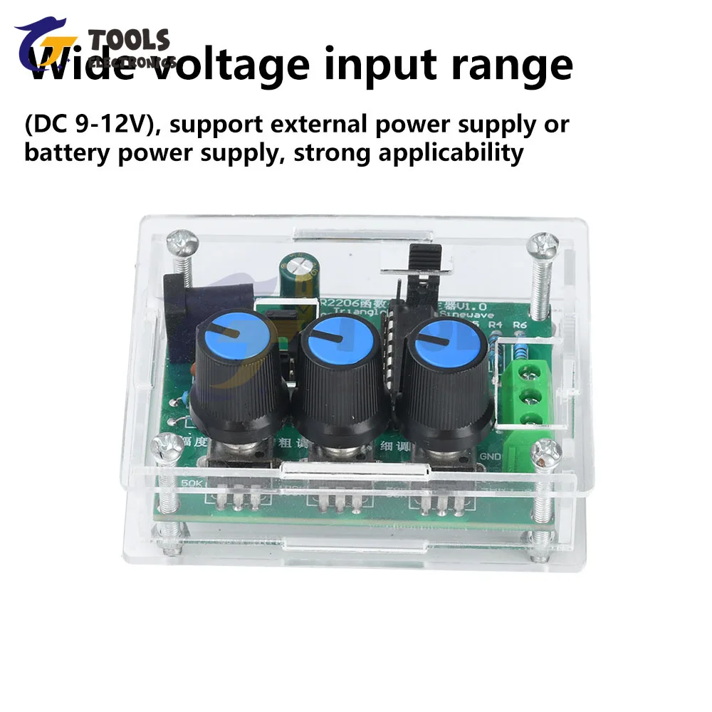 XR2206 Функция Генератор сигналов DIY Kit 1 Гц-1 МГц Регулируемый синусоидальный треугольник прямоугольный выход постоянного тока 9-12 В для электронной лаборатории Schoo