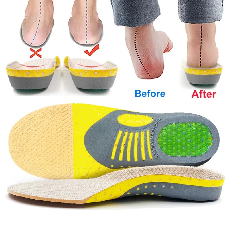 Plantillas Deportivas Ortopédicas con Soporte de Arco, Corrección de Pie Plano, Masaje, Transpirables, Absorbentes de Sudor, Almohadillas Amortiguadoras para Hombres y Mujeres, para Correr