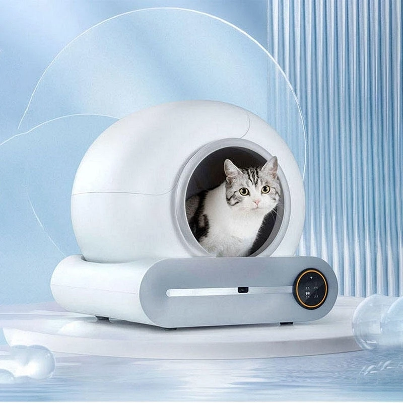 Smart Automatic Eco-Friendly Cat Litter Box with Odor Control Large Capacity Low Power Consumption Low Noise Easy Clean Features