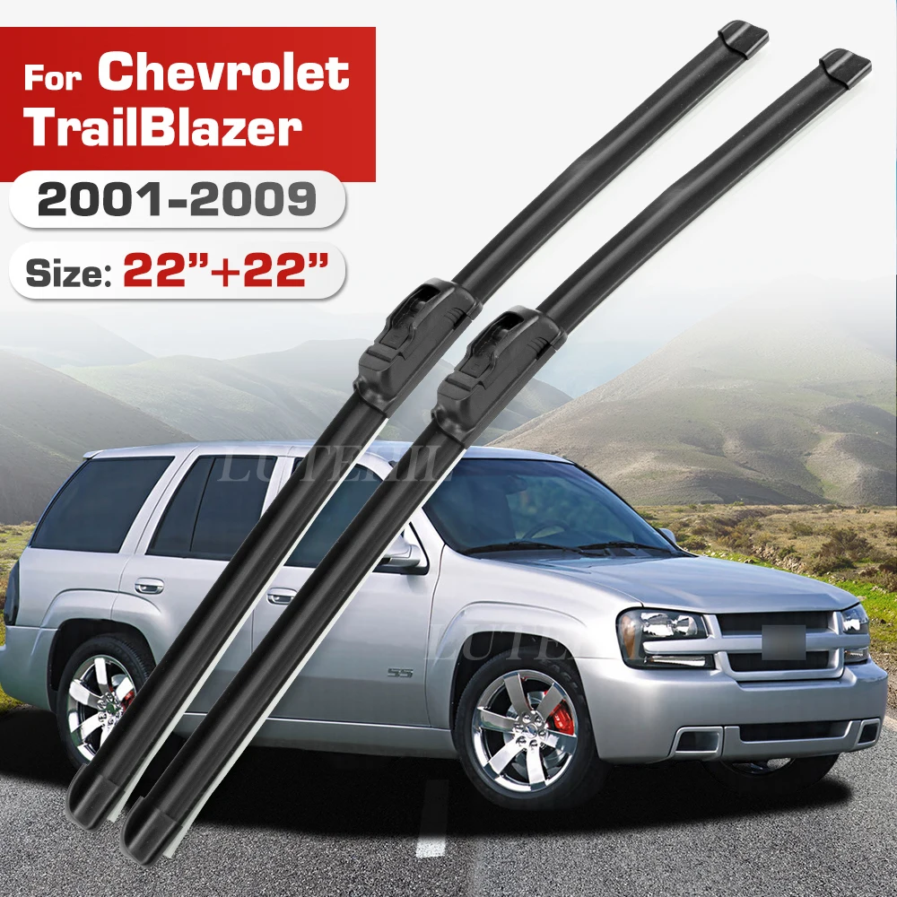 Wischer Für Chevrolet TrailBlazer 2001-2009 2002 2003 2004 2005 2006 Front Klingen Windschutzscheibe Windschutz Fenster Pinsel 22 "+ 22"