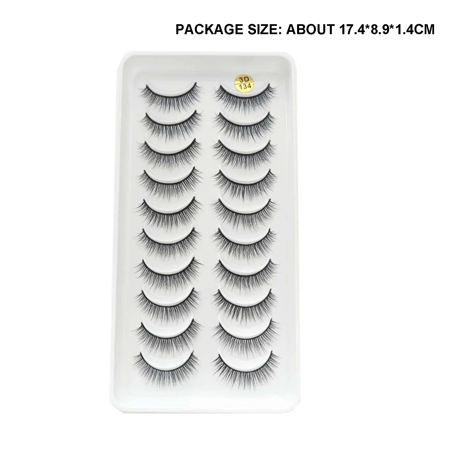Flauschige Cluster-Falsche Wimpern, Vollstreifen, 10 Paar, natürliche Streifenwimpern, dramatisches russisches Volumen, lockige Wimpern, dickes Curling-Make-up