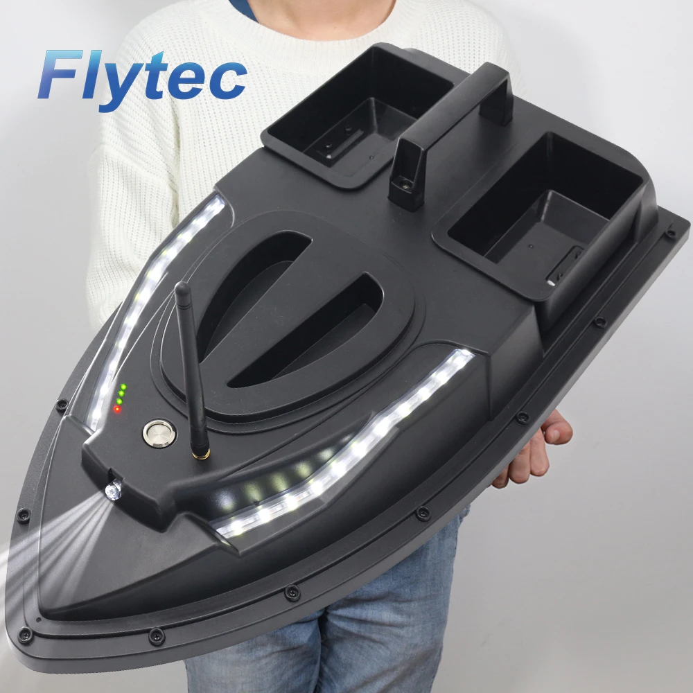 

Flytec Large Size V700 500M Smart Bait Boat Fixed Speed Cruise Dual Bright Night Light LCD Display RC Lure Feeding Bait Boat