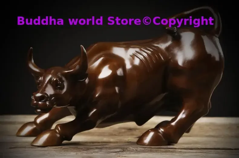 Good Luck Mascot Decorative Sculpture, Wall Street Bull, Stock-market, Home, Shop, Office, Top Business Art