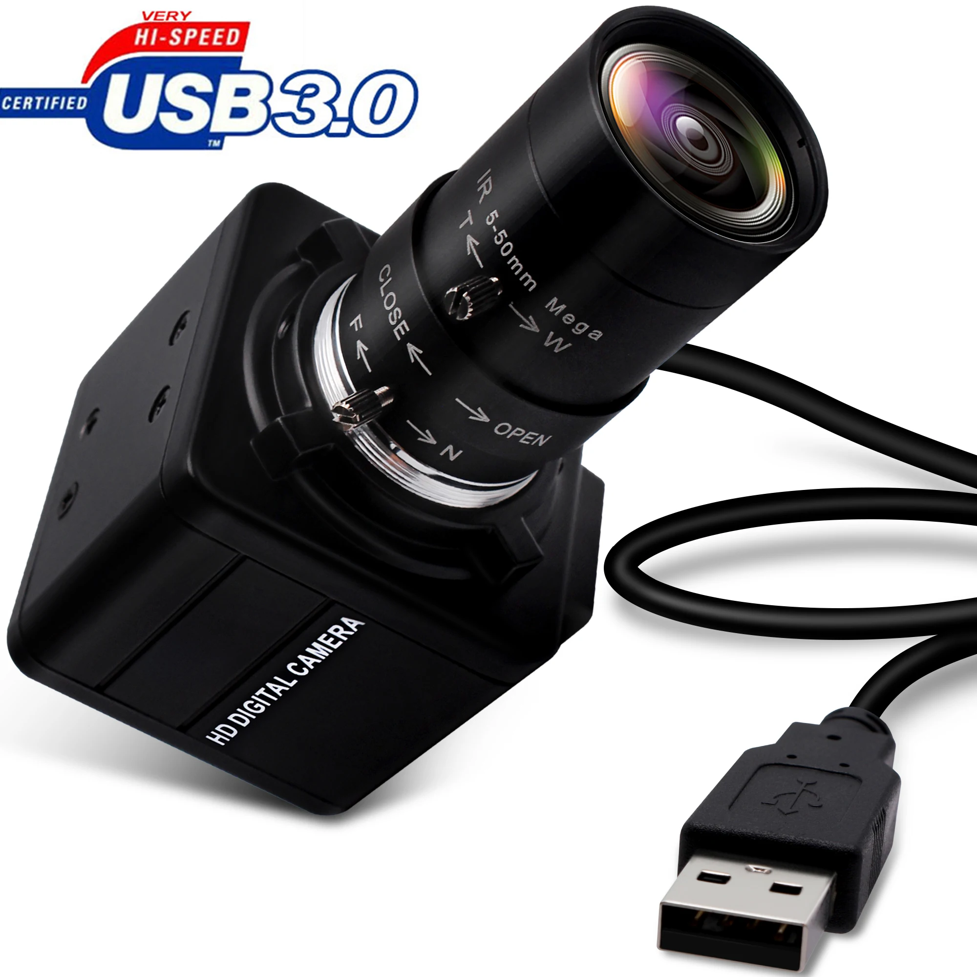 ELP 2.0 Megapixel USB3.0 Webcam CMOS IMX291 MJPEG YUY2 50fps 1920*1080 USB Webcam for Machine Vision