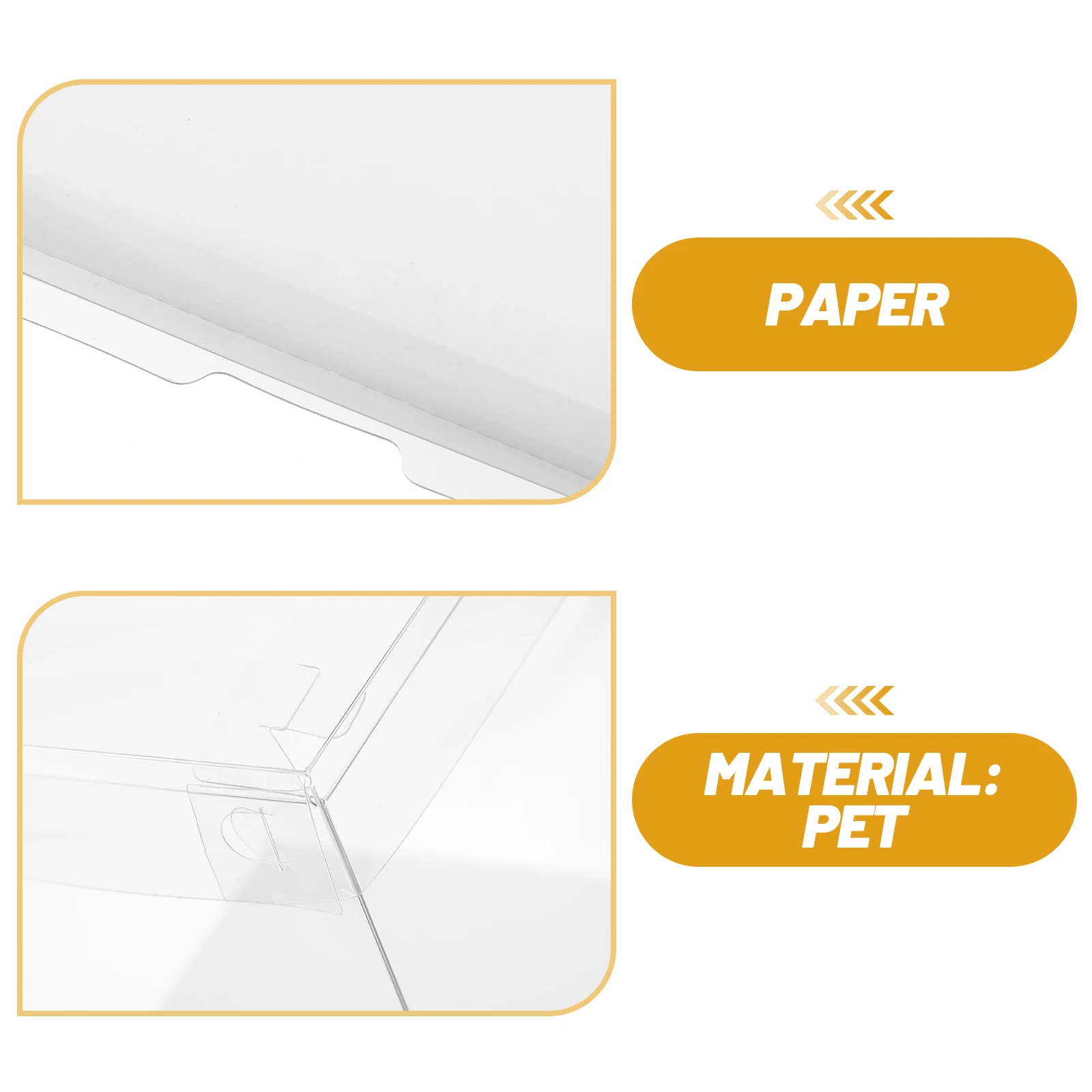 

5pcs Cake Display 4 Inch White Transparent Bakery Packaging Gift Reusable PET Material Sturdy Attractive Small Boxes for Gifts