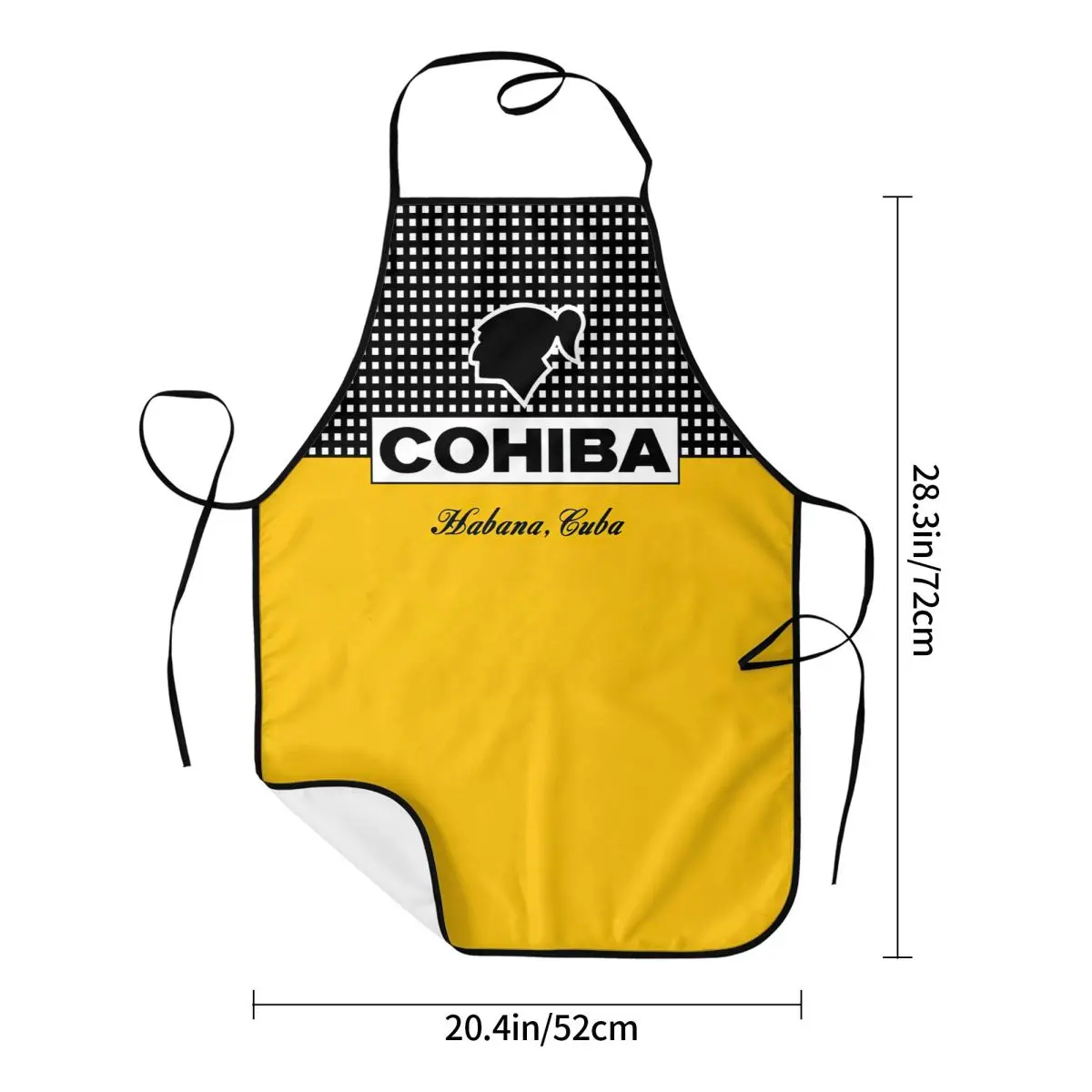 Cohiba Habana Cuba Cigar Apron Women Men Unisex Bib Kitchen Cooking Tablier Cuisine Chef Gardening