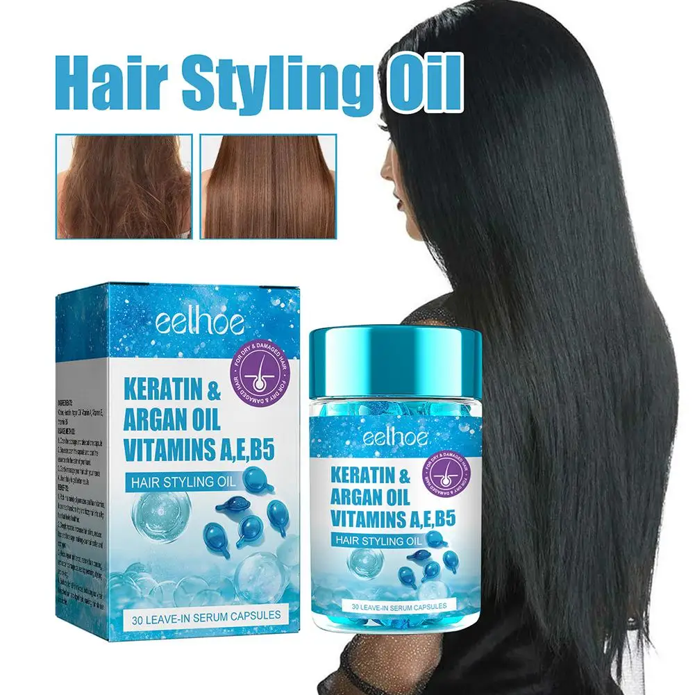 Silky Hair Capsule Keratin Treatment Reduce Splits Damaged Soothing Rough Soften Conditioners Dry Nourish Straighten Curly S2Z5