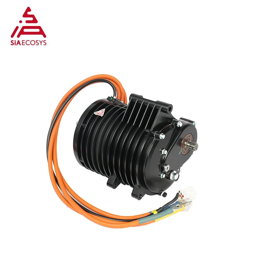 QS MOTOR QS138 3000W 70H V3 5500W Continuous 72V 100KPH Mid Drive Motor with Gearbox for Electric Motorcycle