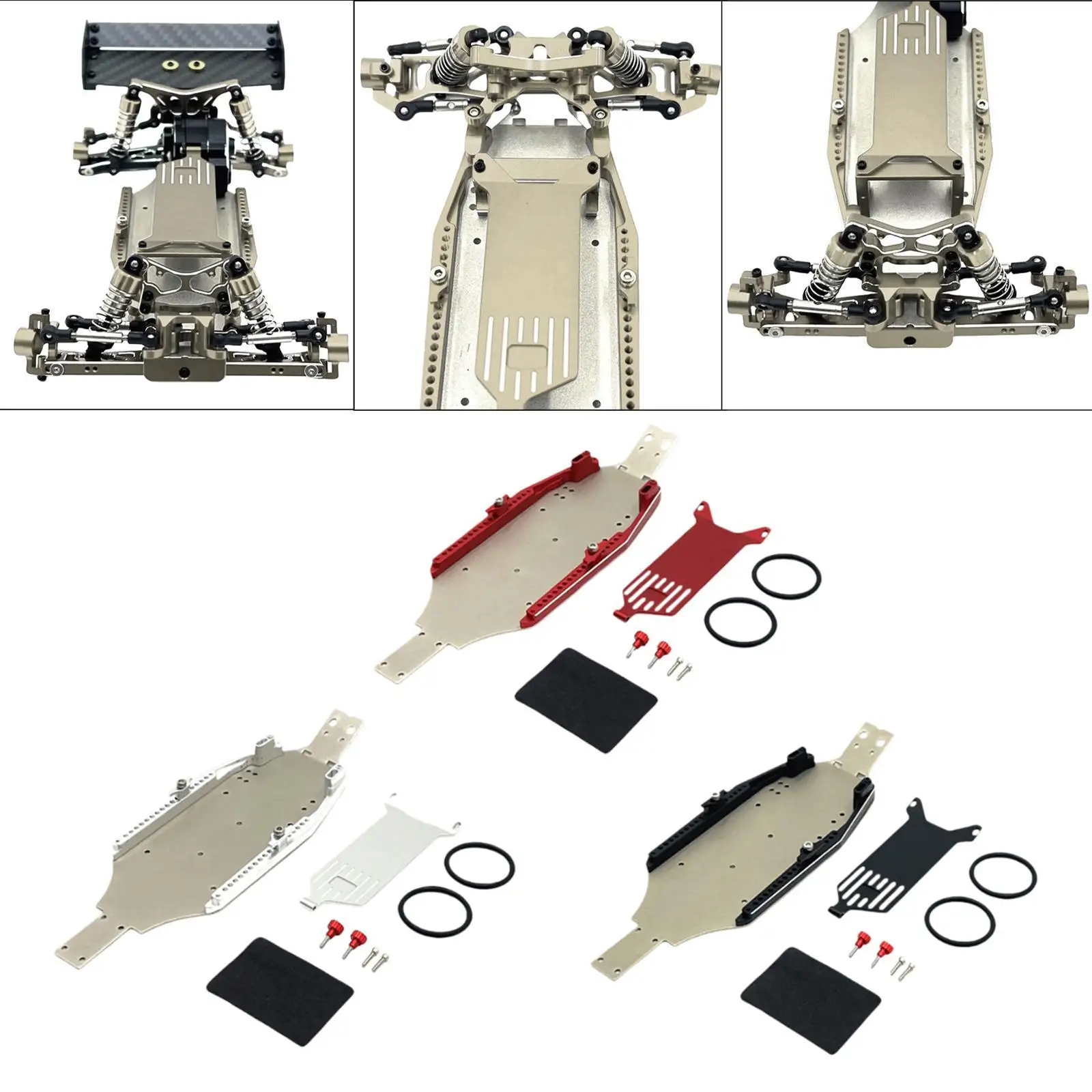 Chasis de coche RC para tablero inferior 244016, resistente a impactos, accesorios mecanizados CNC Premium, piezas de coche de Control remoto de Metal mejorado