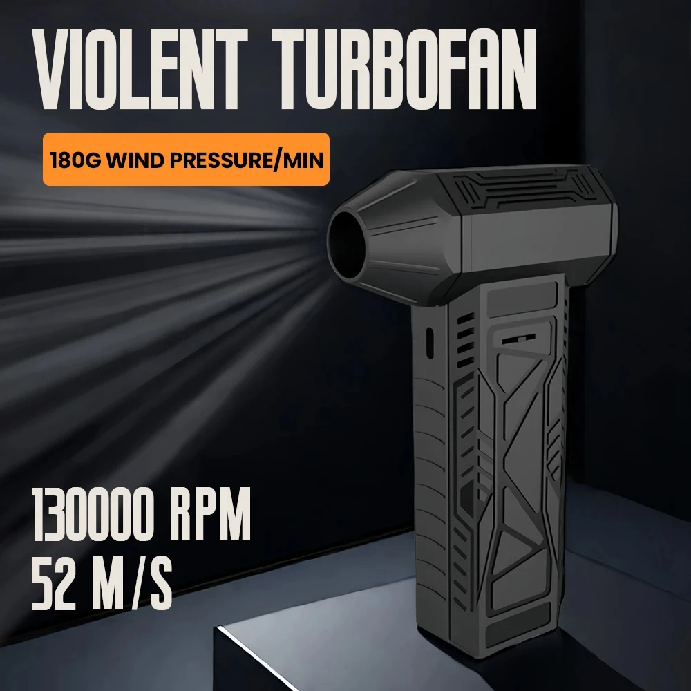 130,000 RPM Mini Turbo Jet Fan Powerful Air Blower High Speed 52m/s Duct Fan Turbo Violent Fan High-Performance Brushless Motor