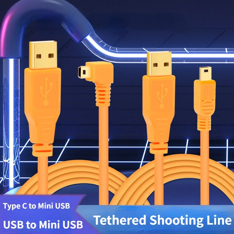 5M SLR Camera Computer USB Mini Type-C Tethered Shooting Cable for Canon 5D2 5D3 6D2 SLR Nikon D7000 D80 Camera Online Data Line