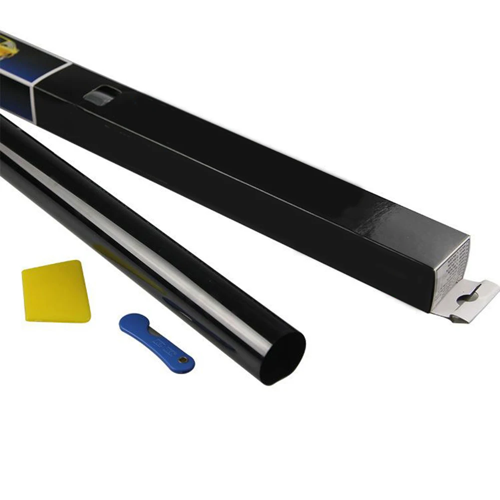 Seamless fit, reliable sun protection 300CMx50CM Sunshade Film Car Home Tint Film Black Roll 1 VLT Tinting Tools Kit