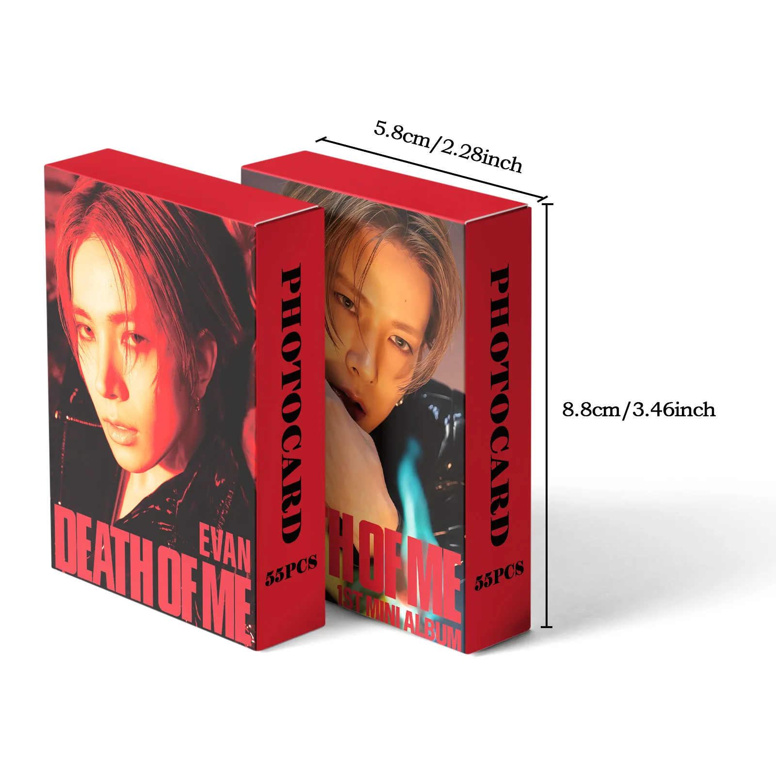 55PCS Single ALbum EVAN Death of Me Mini LOMO Card Photocards HD Fans Collection Cards Decorative Present Gifts image 6