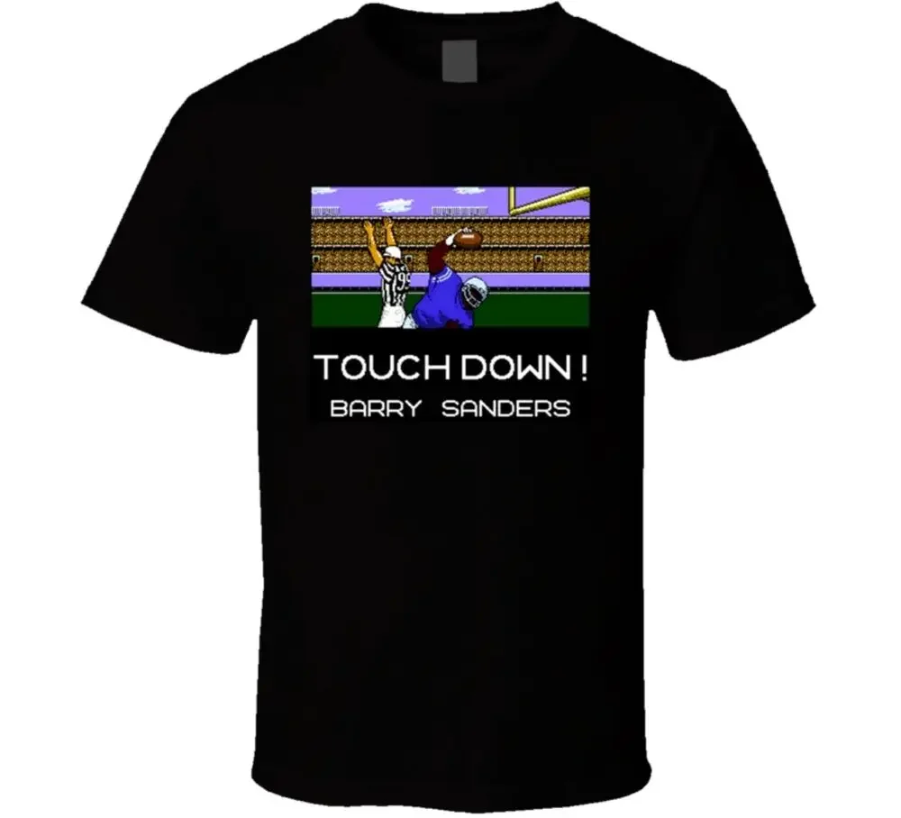 Tecmo Bowl Barry Sanders Video Game T ShirtHigh Quality 100%Cotton Short Sleeve