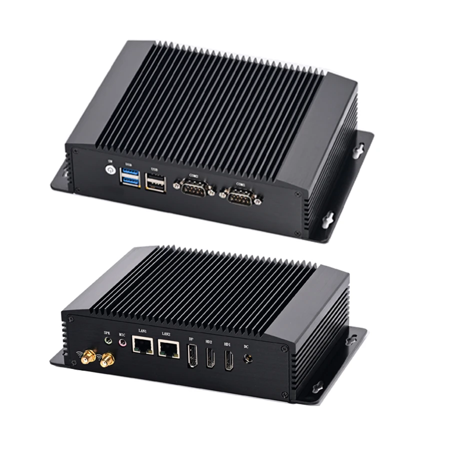 Intel N100 Fanless MINIPC Mini industrial PC Dual LAN 2*HDMI2.0 4K 60Hz+DP 3 screen display DDR4 Low power 0 noise