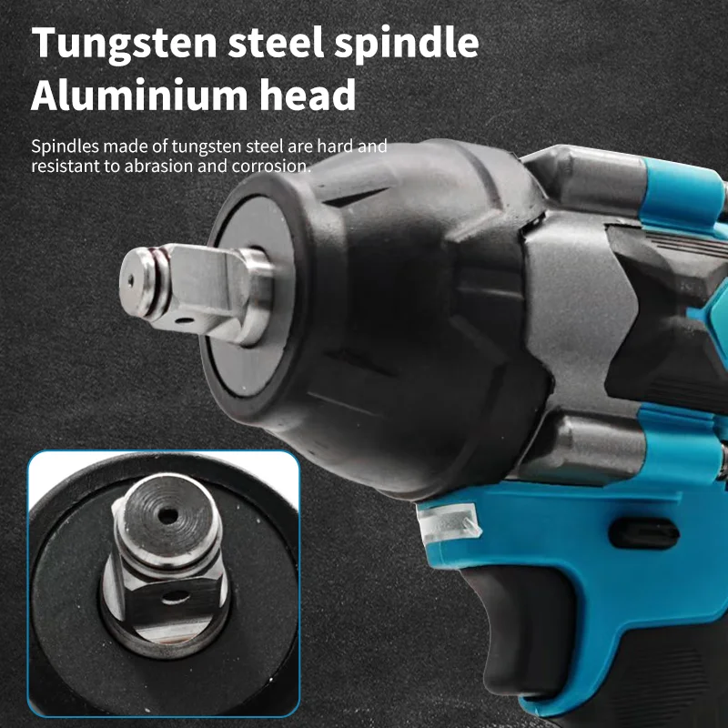 Mamidw اللاسلكي 1000N.m تأثير وجع فرش المفتاح الكهربائي عزم دوران كبير أدوات إصلاح السيارات الكهربائية ل ماكيتا 18 فولت بطارية دبوس