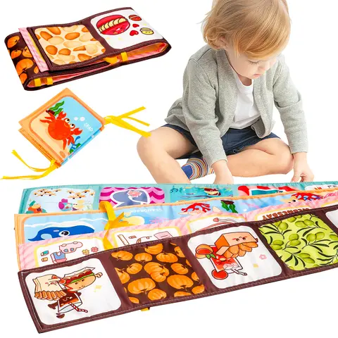 Baby Books Toys, Baby Books 0-6 Months,  Touch and Feel Cloth Crinkle SoftBooks, Toys for 0-3-6-12-18 Months Infant Newborn YY20