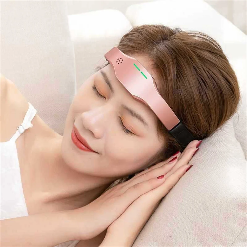 Smart Sleep Instrument Head Massager Micro Wireless Current Rechargeable Pulse Massage Sleep Aid