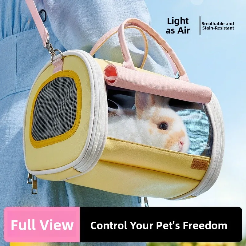 

Yee портативная прогулочная сумка для кроликов, дышащая сумка через плечо для цветочного крыса, внешняя клетка для транспортировки, товары для домашних животных Gracias