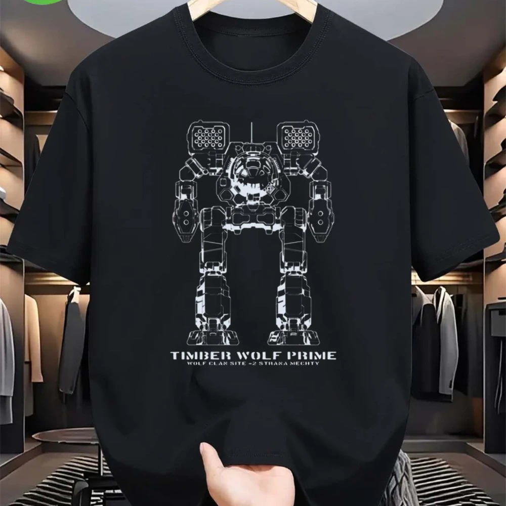 Camiseta Battletech Timber Wolf Prime Mad Cat para Hombre y Mujer, Tejido Suave y Transpirable, Diseño Geométrico Mecha