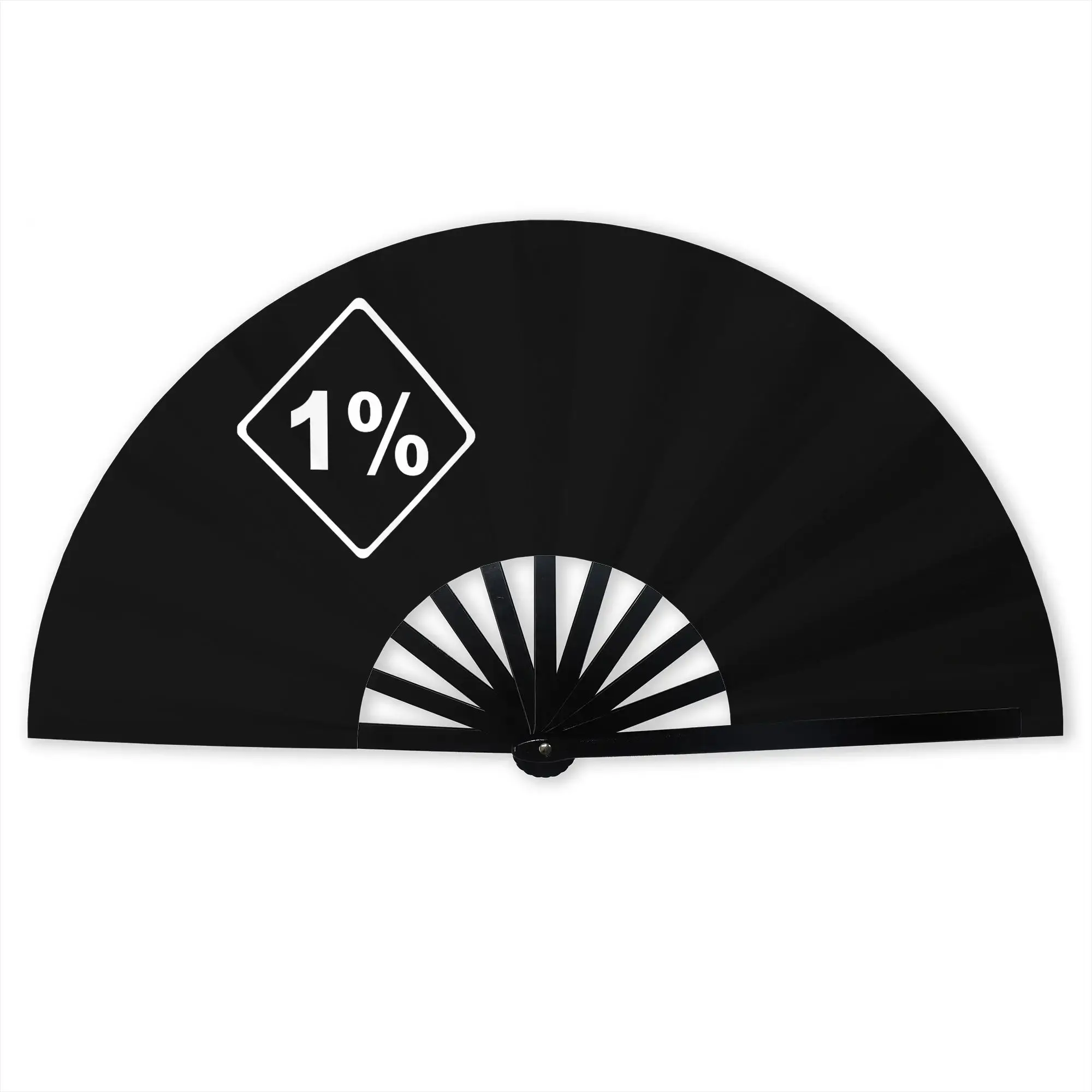 One Percenter 1% Stylish Hand Fan Women  Printed Polyester Fan Trendy For Wedding Party Gift