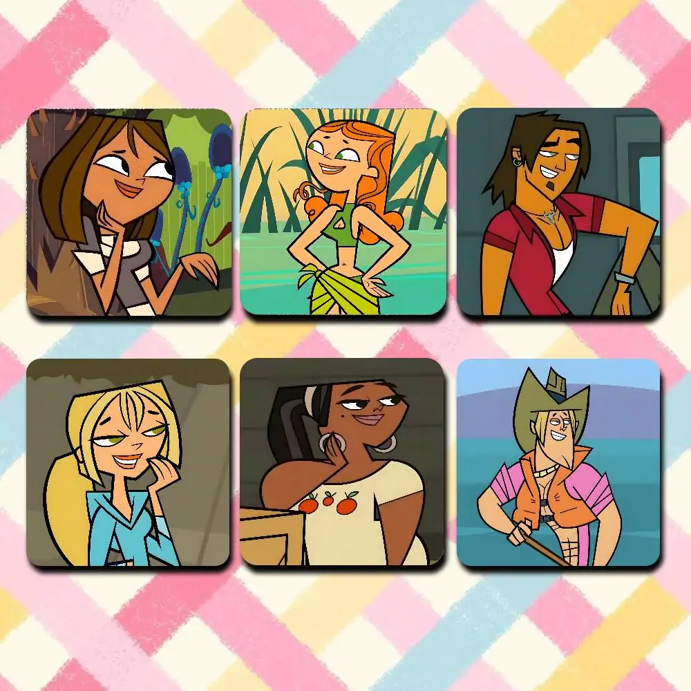 T-Total Drama Island Game Sublimation Magnet Cartoon Anime CuteFridge Magnets Personalized Sublimation Products for Kitchen