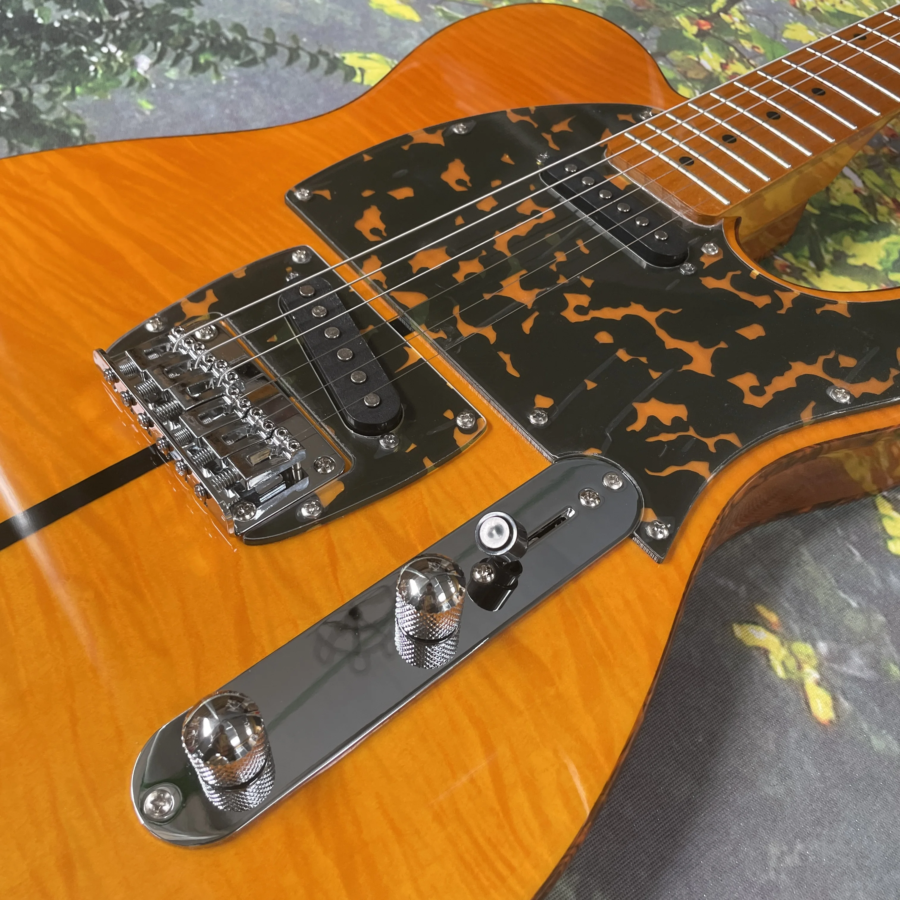 TL Electric Guitar Body Solid Wood Fast Shipping Maple Fingerboard SS Chrome hardware guitars