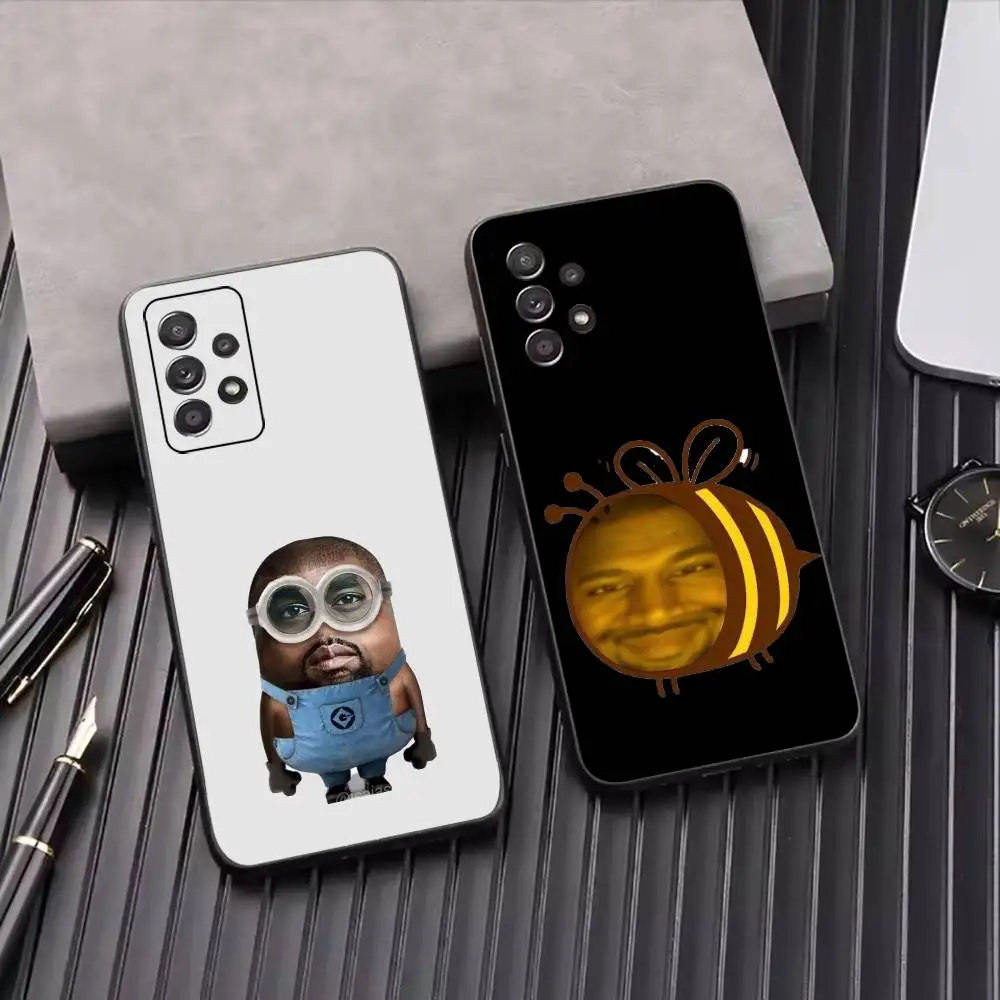 

K-Kanye W-West Funny Meme Phone Case For Samsung S25,S24,S21,S22,S23,S30,Ultra,S20,Plus,Fe,Lite,Note,10,Black Cover