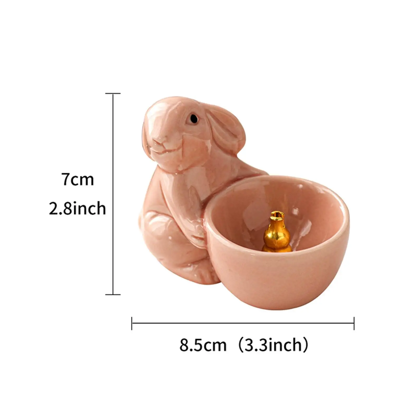 Cute Rabbit Incense Holder Ceramic Aroma Ornaments Animal Themed Incense Burner for Desktop Bedroom Home Office Yoga Cabinet image 6