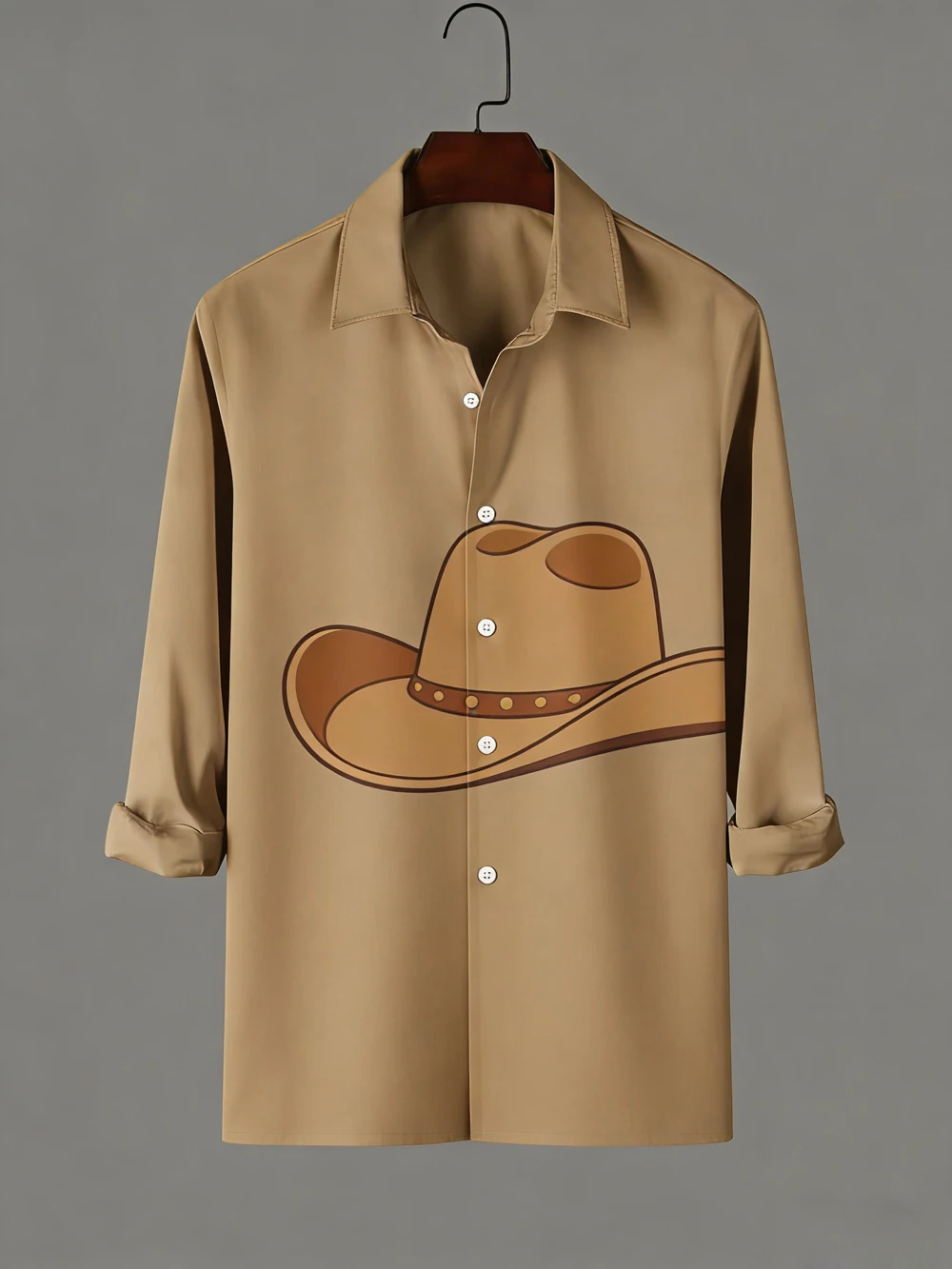 

Men's Simple Retro Ethnic Denim Guitar 3D Print Black Shirt Long Sleeve Turn-down Collar Button Business Leisure Hawaiian Shirt