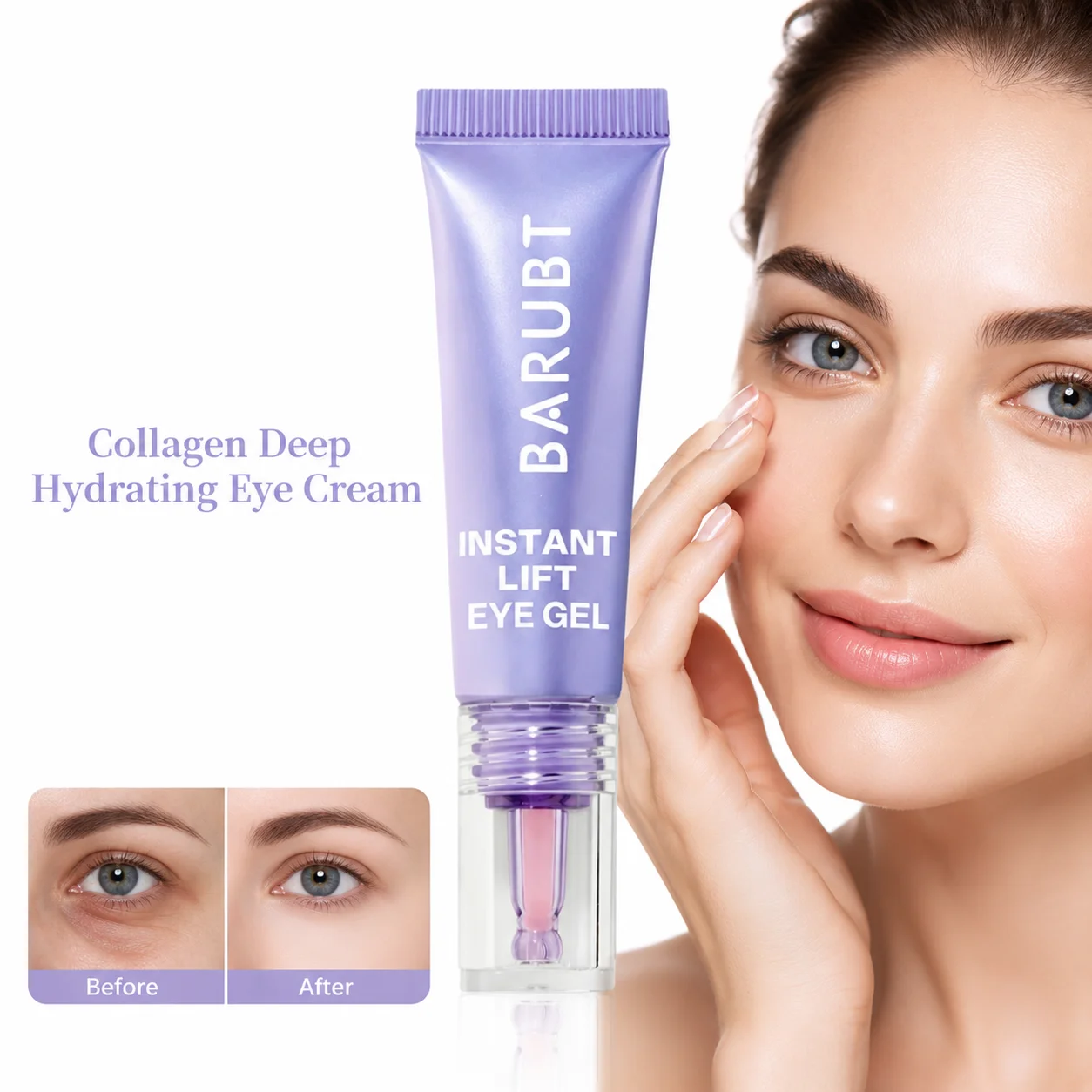 Deep Moisturizing Under Eye Cream Collagen Peptide Nourishing Eye Care for Smooth Plump Radiant Looking Skin