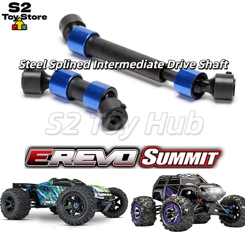 

Steel Splined Center Drive Shaft Replacement Parts Heavy Duty Upgrade for 1/10 Scale RC Off-Road Vehicles
